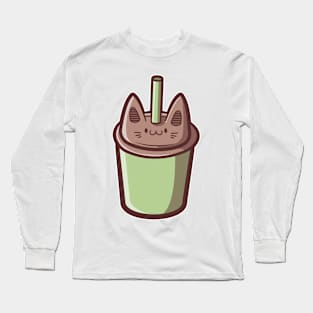 cat boba Long Sleeve T-Shirt